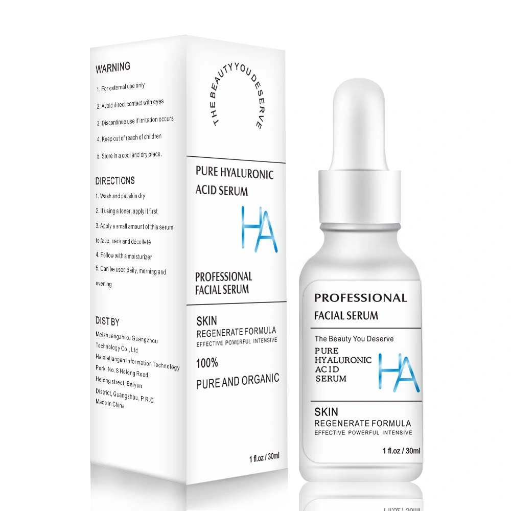 Private Label Anti Aging Whitening Revitalizing Skin Organic Hyaluronic Acid Face Serum
