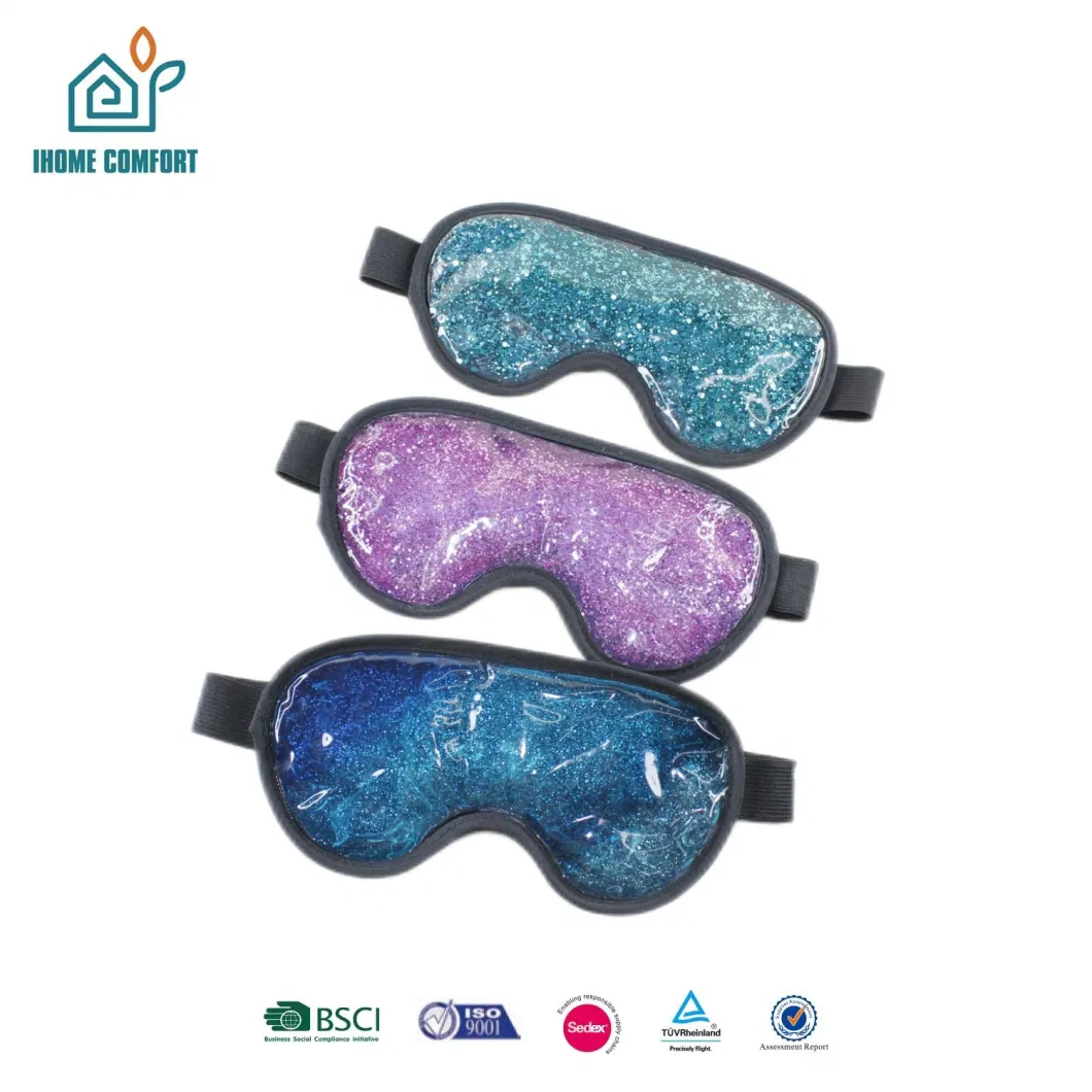 2023 Soft Fabric Cold Compress Gel Eye Mask with Customized Logo