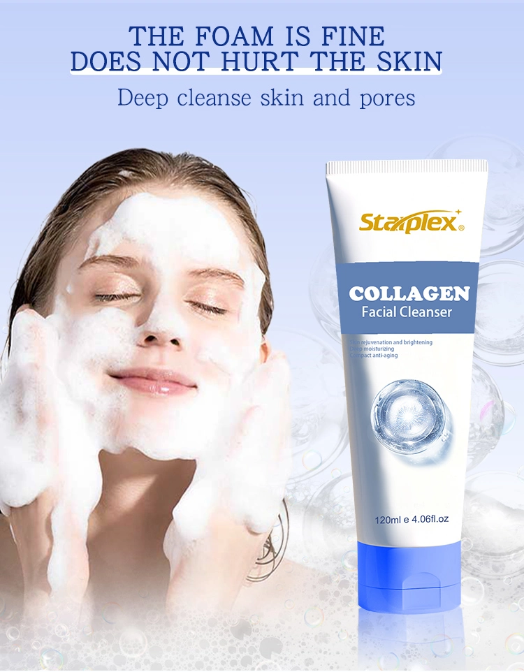 Starplex Private Label OEM Natural Organic Oily Skin Whitening Facial Foam Cleanser Collagen Face Wash