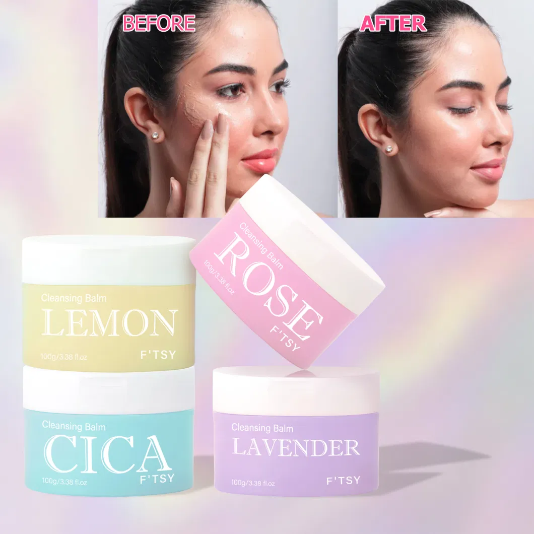 Private Label Lemon Makeup Remover Balm Nourishing 2 in 1 Face Wash Cleansing Balm