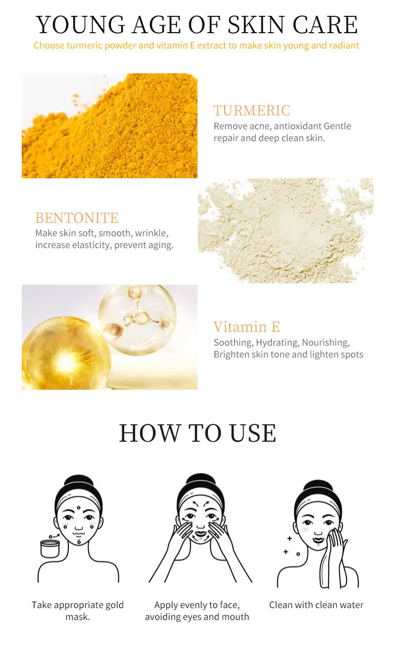Dead Sea Mud Vitamin C Powder Clay Skin Care Facial Tumeric Face Mask