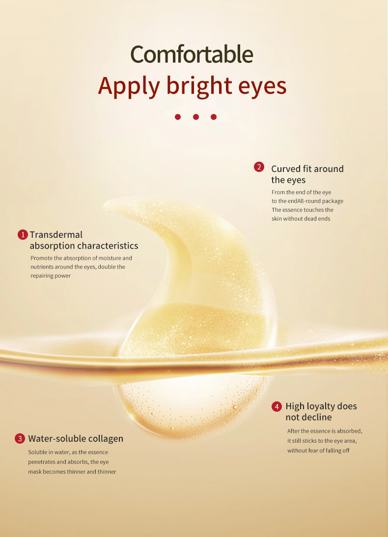 Sheet Crystal Gel Under Eye Mask 24K Gold Hydrogel Collagen Dark Circle Eye Patch