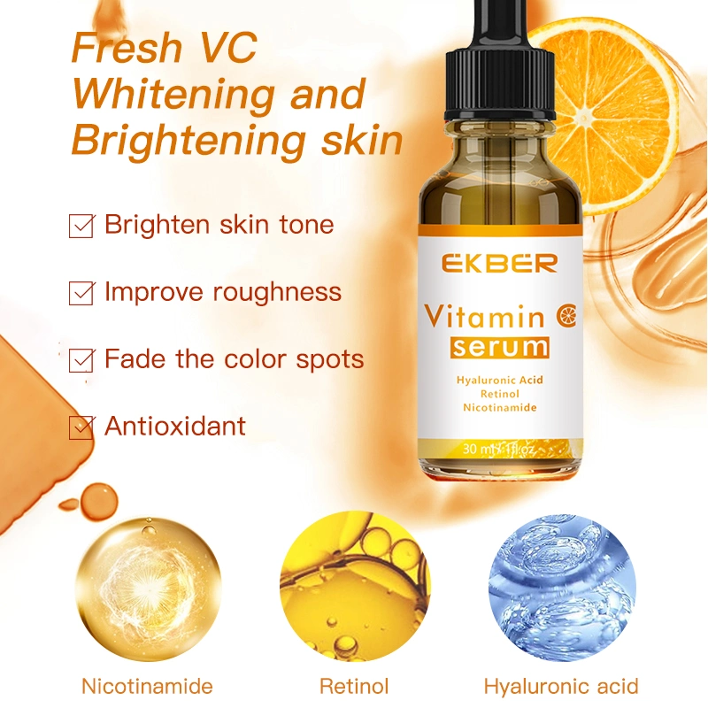 Wholesale Ekber Glowing Face Care Serum Repairing Serum Nicotinamide Whitening Skin Care Vitamin C Serum