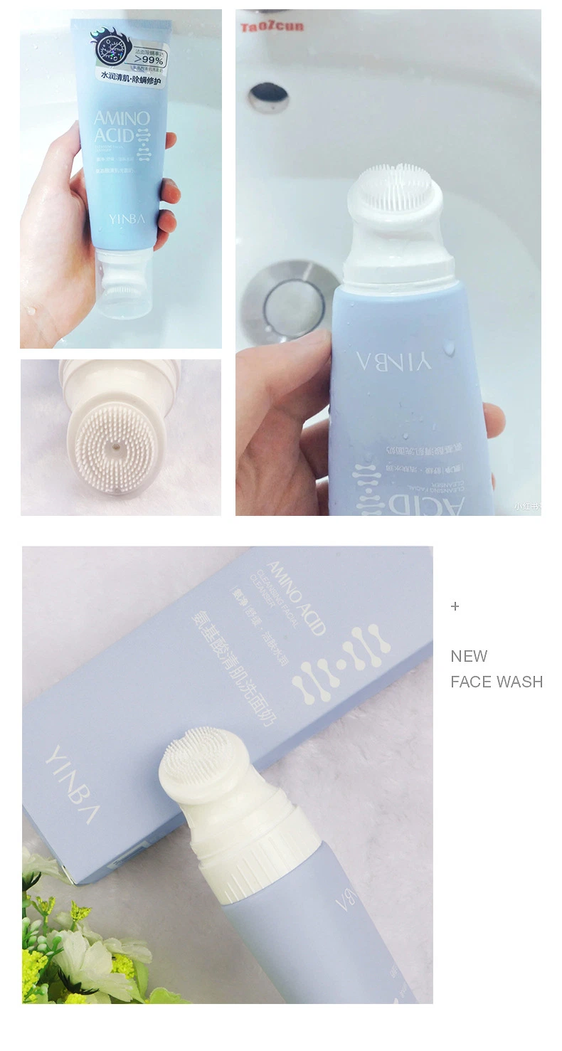Facial Foam Brush Foaming Hyaluronic Acid Honey Milk Rose Makeup Cleanser