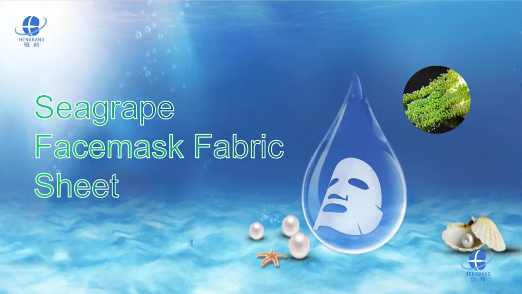 SGS Biodegradable Certificated Seagrape Hydrating Facial Mask Nonwoven Fabric Sheet