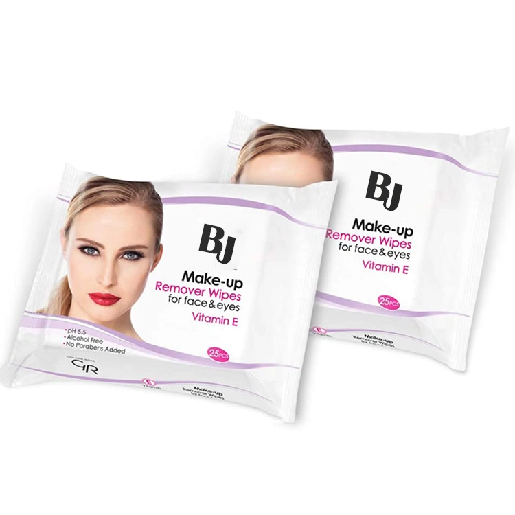Biokleen Private Label Fragrance-Free Lady Personal Care Plant-Based Fibers Makeup and Mascara Makeup Removal Wipes