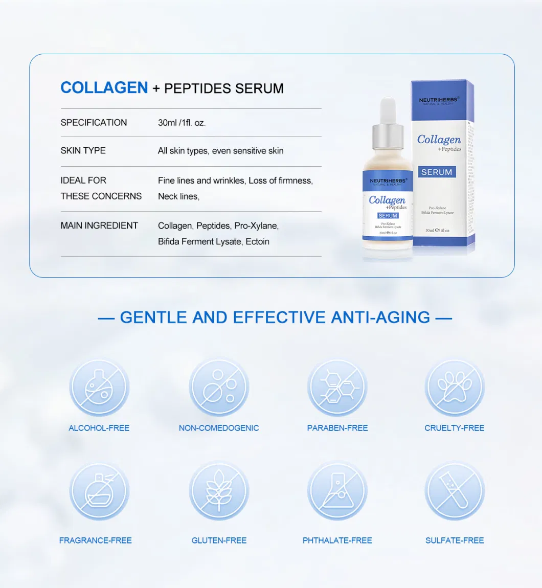 Facial Firming Skin Care Anti Wrinkle Anti Aging Face Peptide Collagen Serum