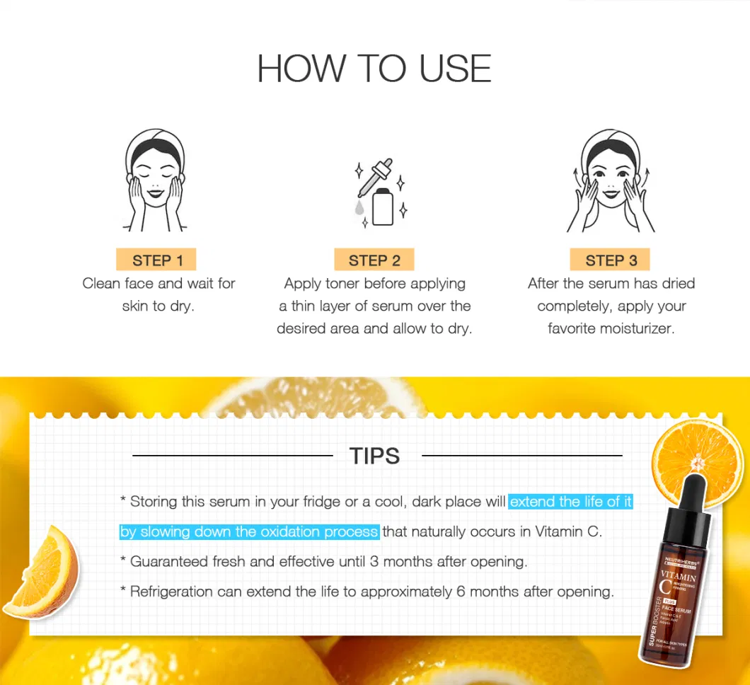 Cosmetics Vc Vit Vitamina Vitamin C Whitening Serums Brighting Serum Facial