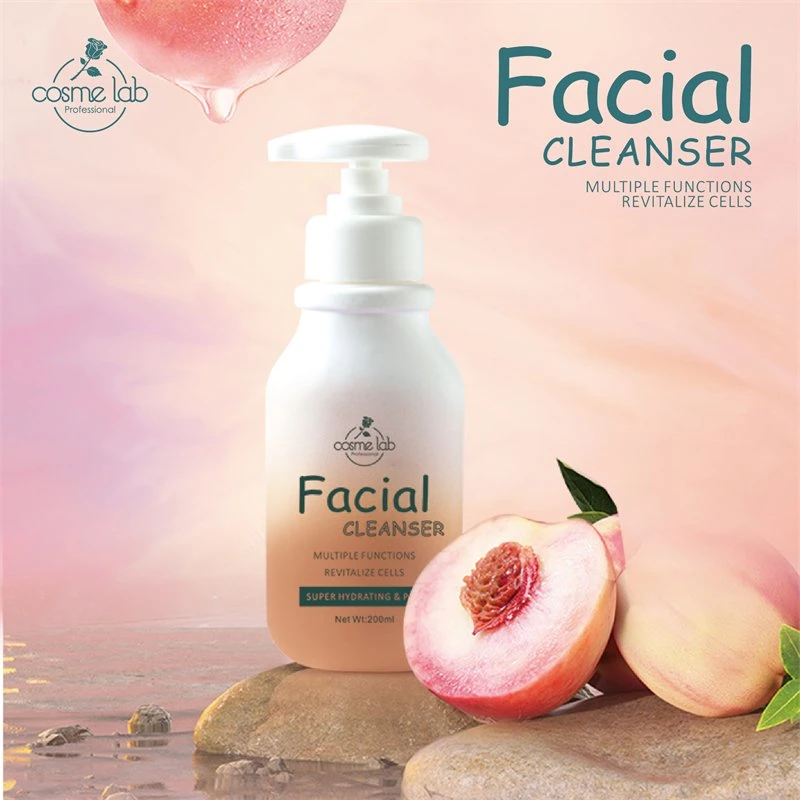 Cosmelab Peach Extract Skin Care Facial Cleanser Korean Face Wash Facial Cleansing Hydrating Makeup Remover Facial Cleanser