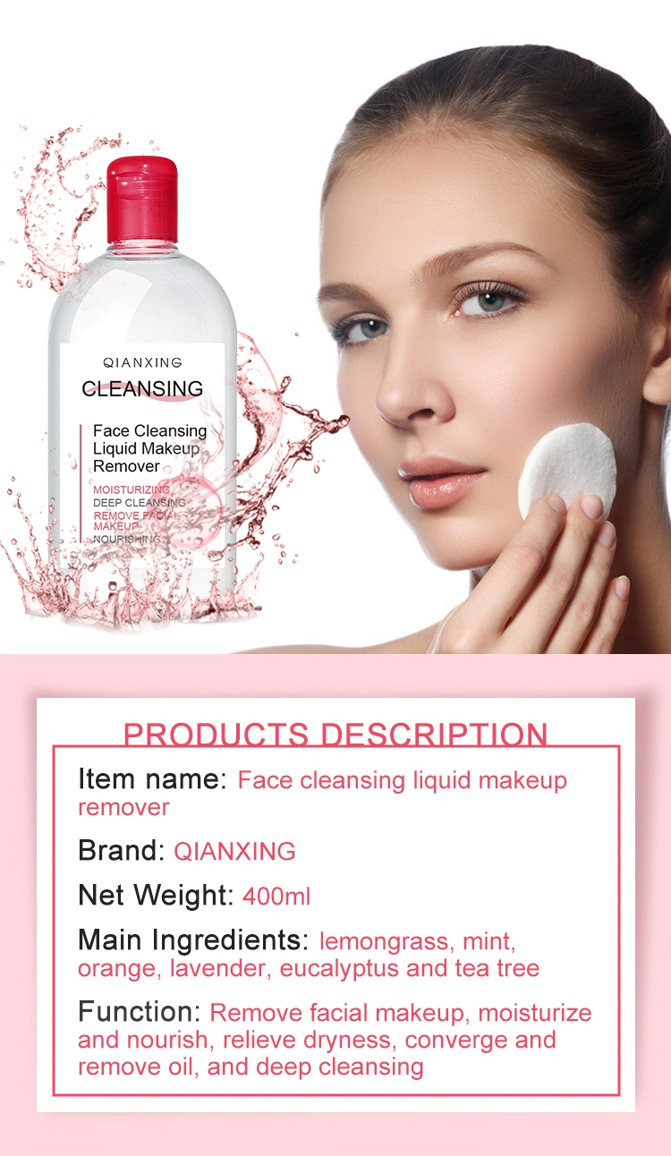 Private Label Organic Liquid Oil Free Make up Remover Cleansing