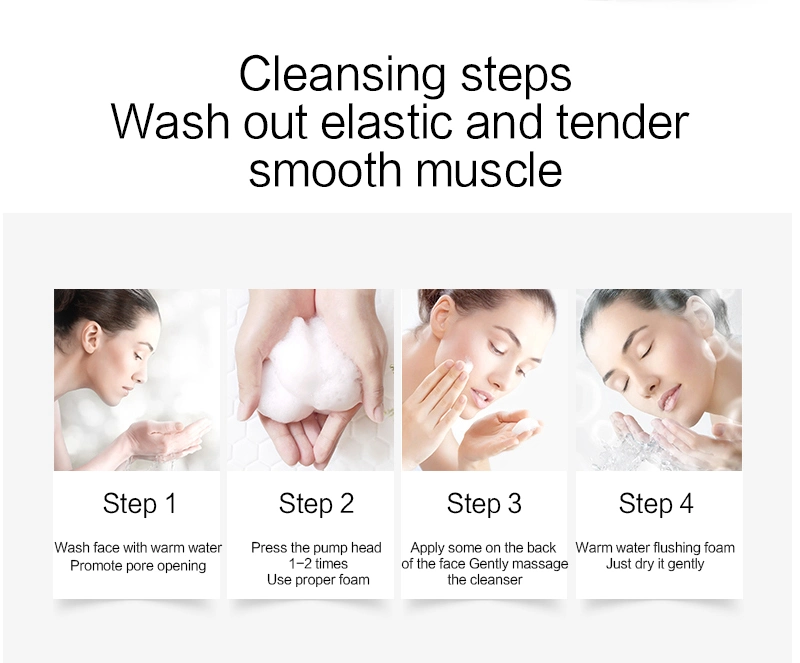 Natural Organic Exfoliating Cleansing Mousse Pore Moisture Oil Control Face Wash Foaming Facial Cleanser