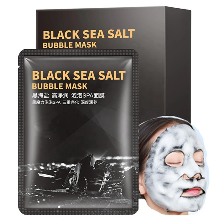 Hot Selling OEM Deep Moisturizing Charcoal Black Sea Salt Bubble Mask