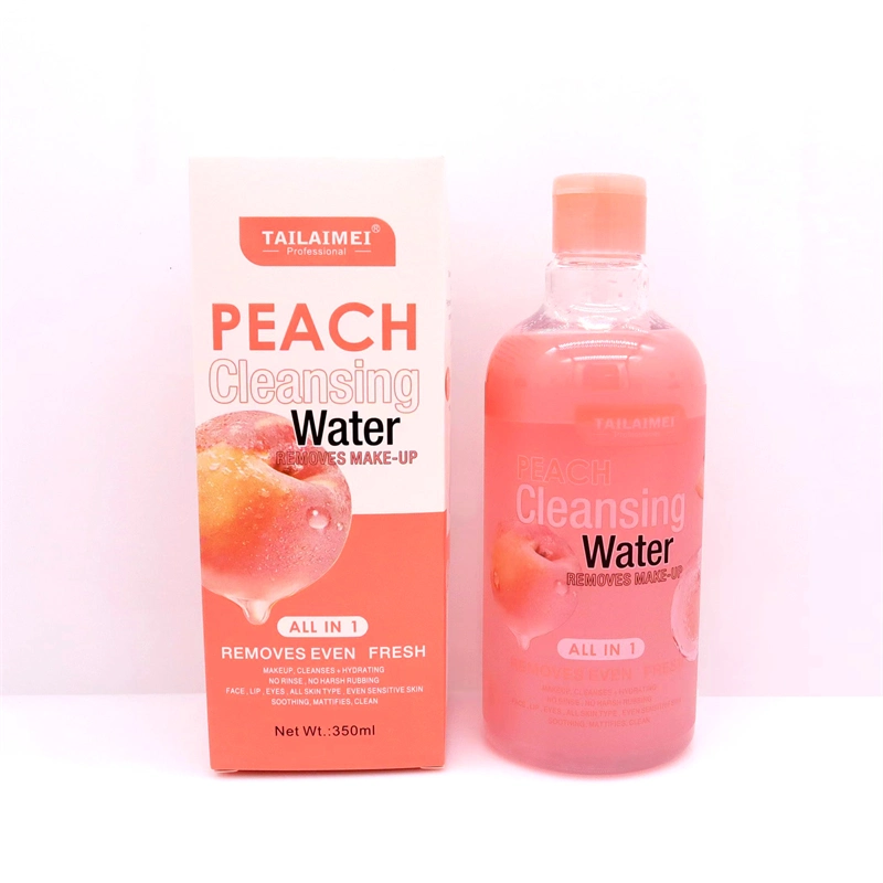 Tlm Custom Label All in 1 Peach Cleansing Water Removers Makeup Removing Oil Water Cleanser Cosmetics Moisture Make up Remover