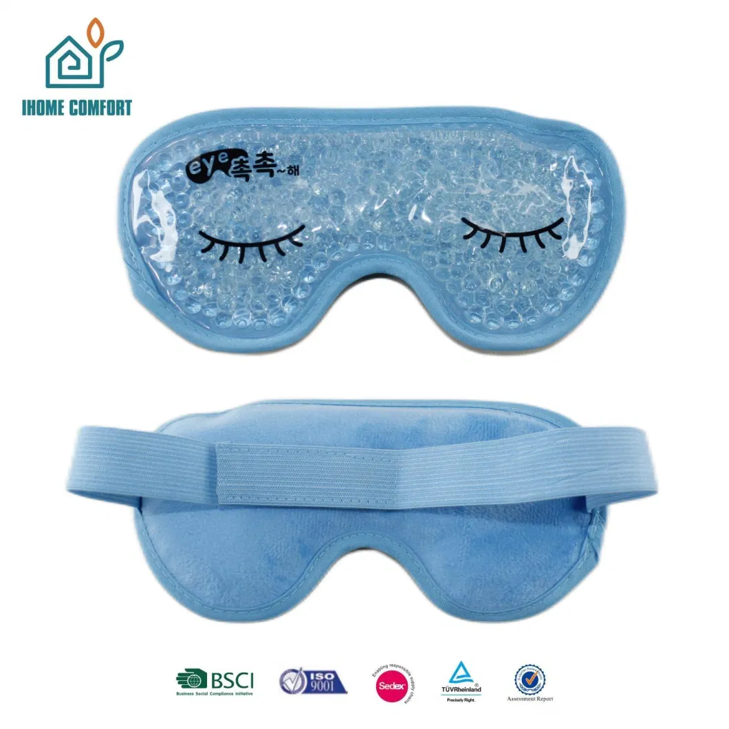 2023 Soft Fabric Cold Compress Gel Eye Mask with Customized Logo