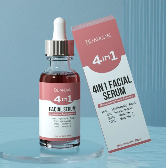 Online Wholesale in Stock Korean Skincare Anti Aging Hyaluronic Acid Niacinamide Vitamin C E Skin Care Face Serum Facial Whitening 4 in 1 Serum