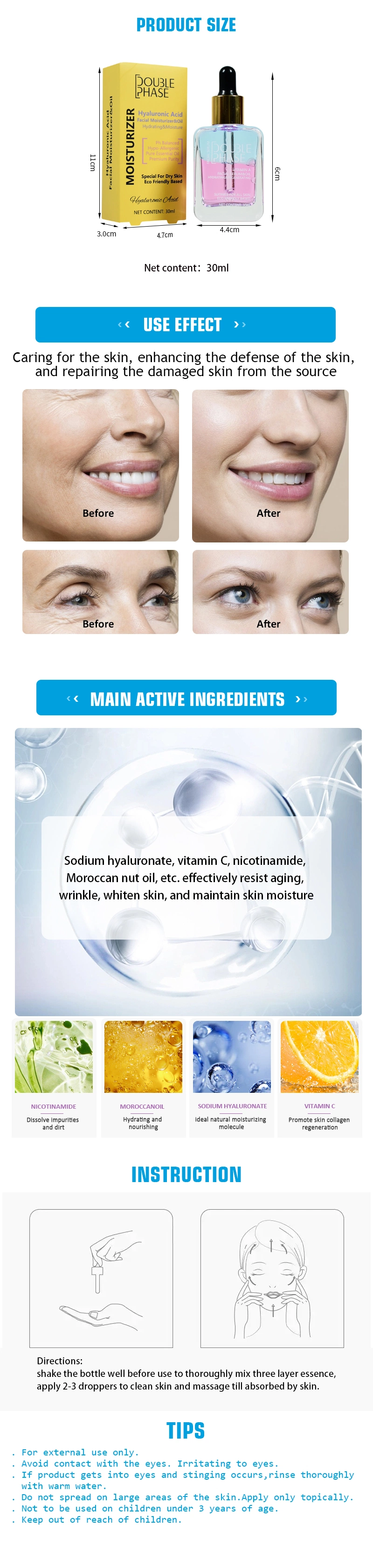 Skin Care Serum Whitening Brightening Anti Spots Vc Facial Serum Fruit Acid Acne Remove Anti Aging Face Serum