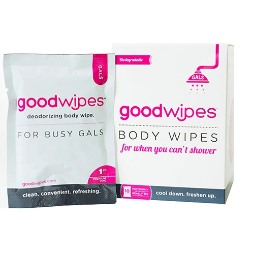 Biodegradable Body Cleaning Wipes for Travel Hiking