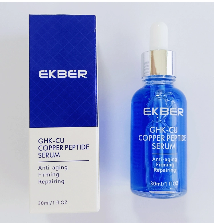 Organic Natural Korean Skin Care Facial Brightening Face Soothing Blue Copper Peptide Serum Facial Serum