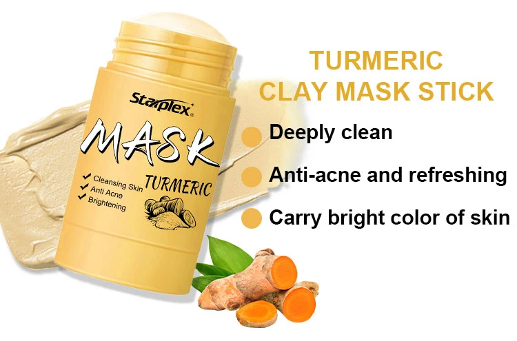 Private Label Natural Organic Anti Aging Acne Treatment Green Tea Turmeric Facial Mud Mask Face Clay Mask Stick