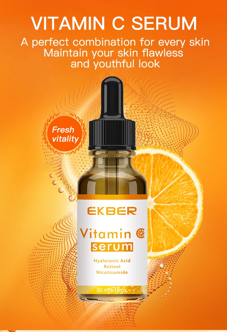 Vegan Organic Deep Moisturizing Anti Aging Skin Care Vitamin C Retinol Hyaluronic Acid Face Serum