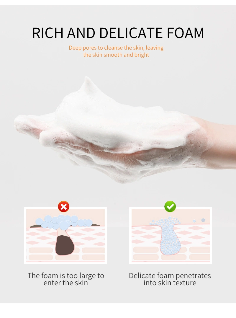 Private Label Foam Cleansing Cream Foam Vitamin C Face Cleanser Face Wash