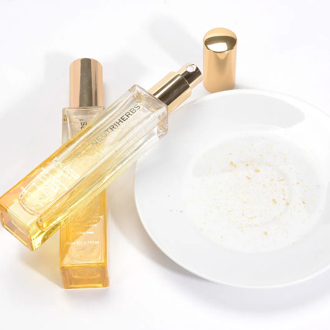 OEM Cosmetics Makeup Hydrating Moisture Rose Face Toner 24K Gold Mist
