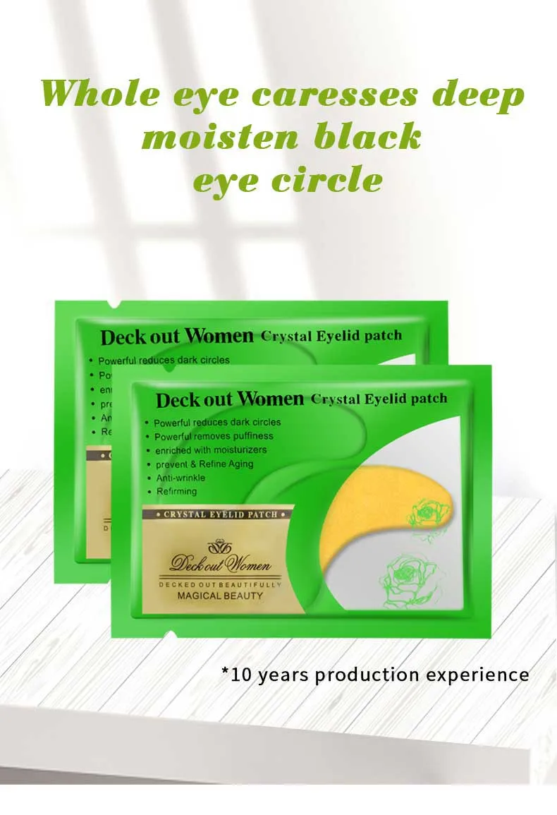 Factory Sell Organic Moisturizing Hydrogel Collagen 24K Gold Eye Mask