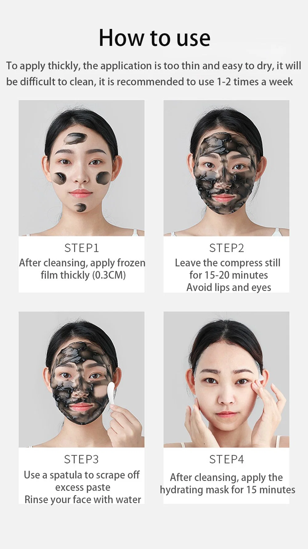 2023 Hot Sale Queen Black Gold Luxury Skin Care Cosmetics Moisturize Skin Facial Mask