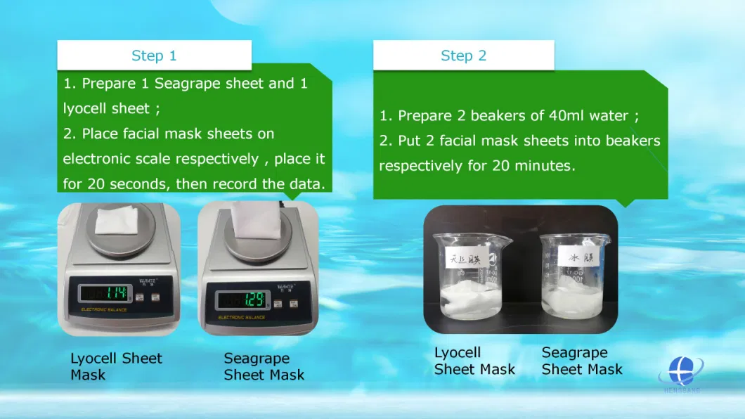 SGS Biodegradable Certificated Seagrape Hydrating Facial Mask Nonwoven Fabric Sheet