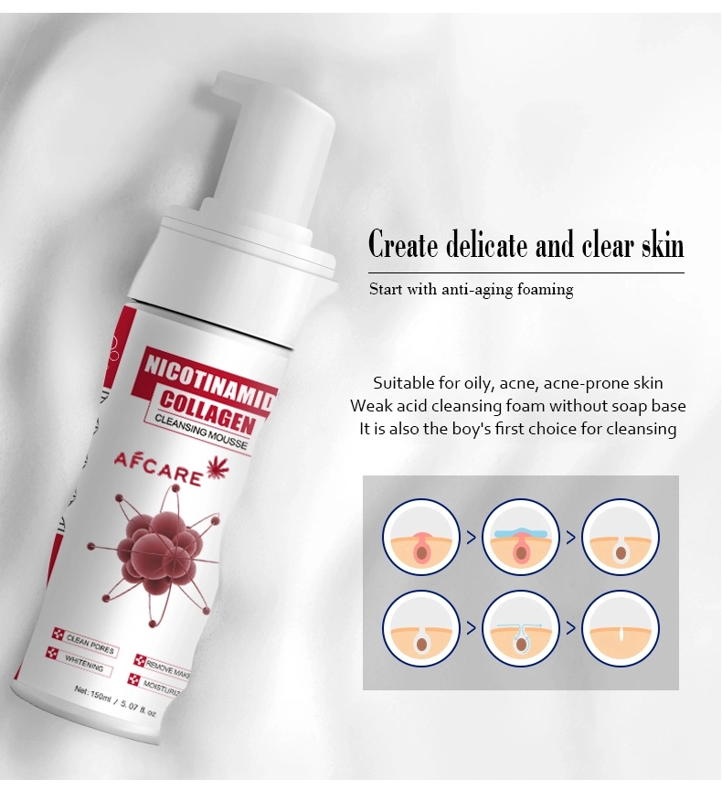 Face Clean and Whitening Facial Foam Cleanser for Cleanser or Makeup Remover