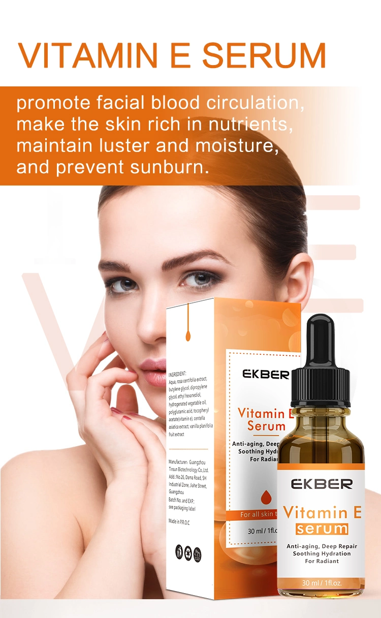 Private Label Anti Aging Whitening Facial Serum with Hyaluronic Acid Hydrating Retinol Moisturizing Vitamin E Serum