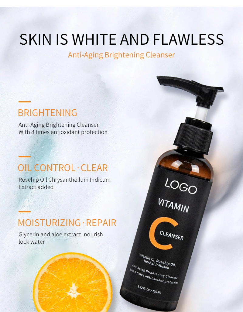 Private Label Foam Cleansing Cream Foam Vitamin C Face Cleanser Face Wash