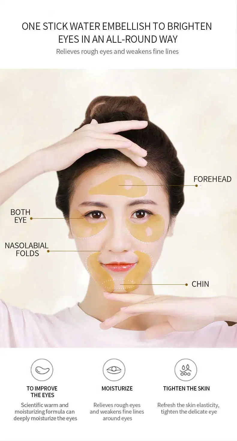 Factory Sell Organic Moisturizing Hydrogel Collagen 24K Gold Eye Mask