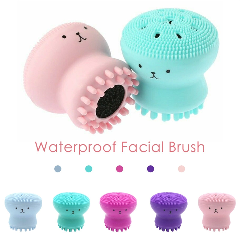 Small Octopus Facial Cleaning Brush Softy Silicone Material Easy to Hold Massages Your Face Reduce Dead Skin Acne Dropshipping