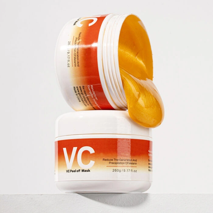 Wholesale Custom Logo Turmeric Anti-Wrinkle Hyaluronic Acid Brightening Collagen Green Tea Oil Control 24K Gold Vc Facial Peel off Face Mask