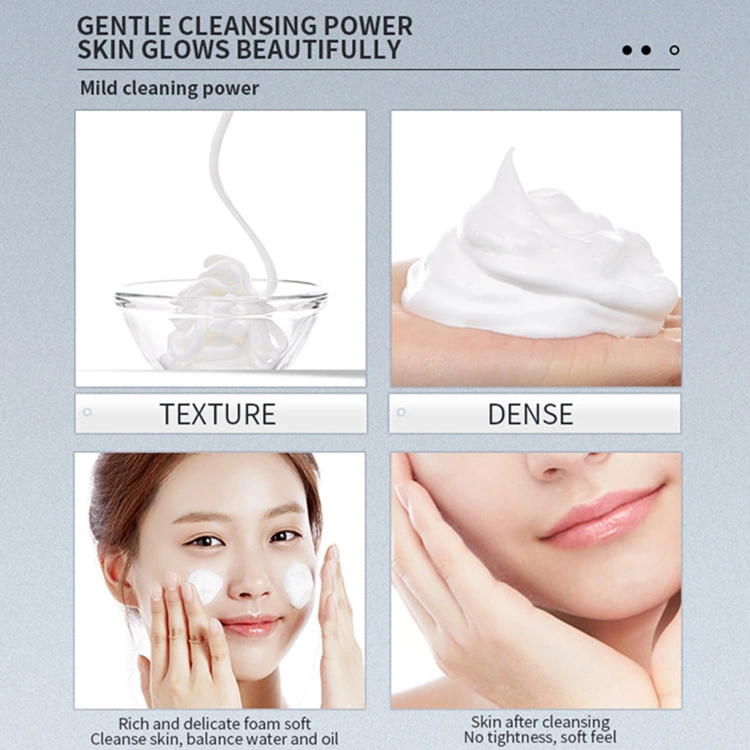 Organic Vegan Foam Pore Cleansing Cream Amino Acid Mousse Facial Cleanser