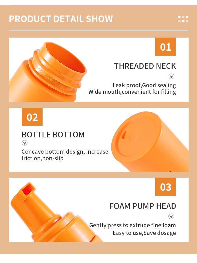 Luxury Colored Plastic 50 Ml 100 Ml 150 Ml 200 Ml Empty Mousse Face Cleansing Foam Dispenser Pump Bottle