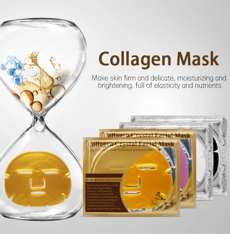 Skin Care Face Whitening Anti-Wrinkle Moisturizing Beauty SPA 24K Gold Hydro Collagen Facial Sheet Mask