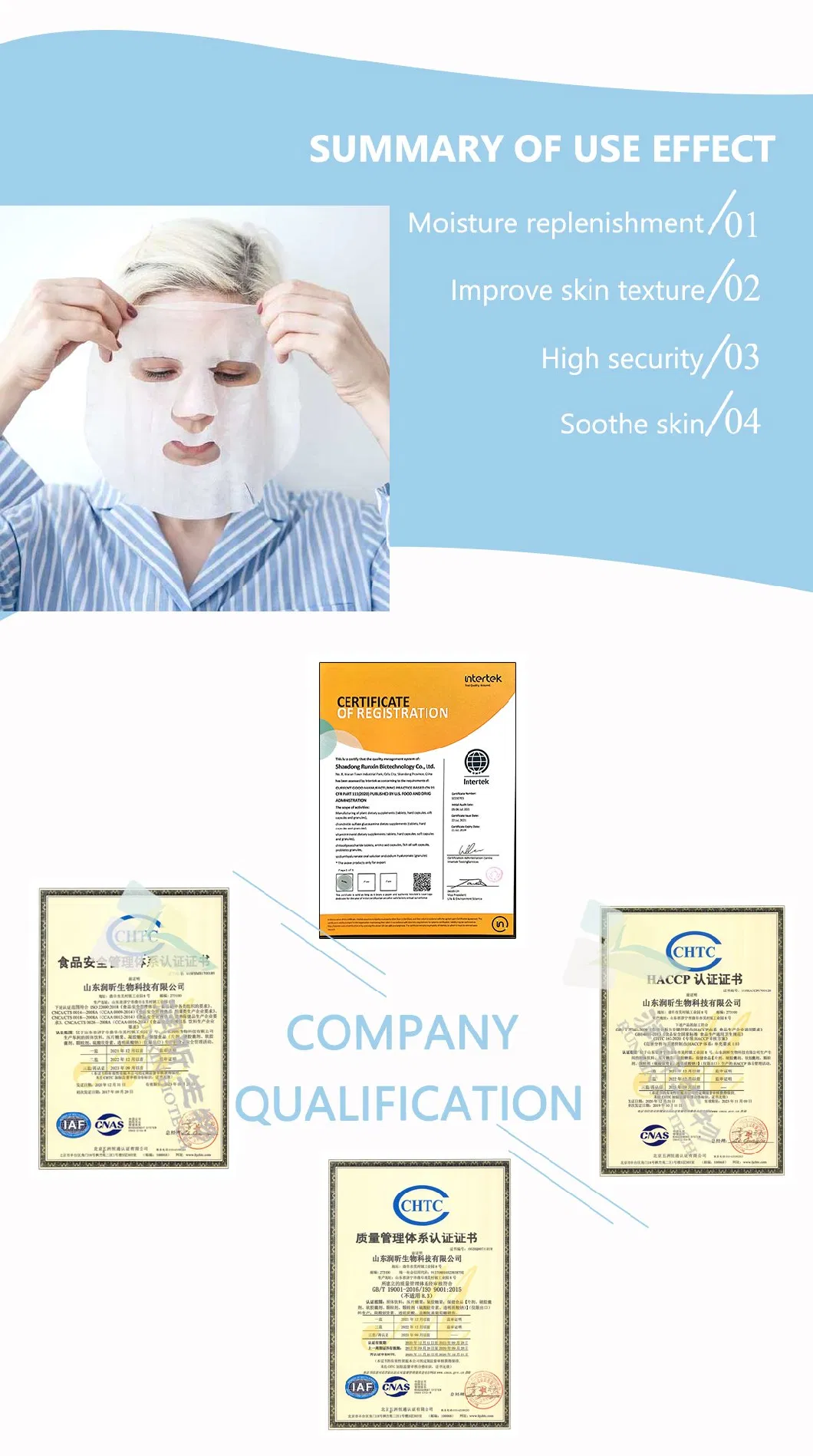 5 Pack Bolaimei Sheet Mask Daily Face Mask with Hyaluronic Acid to Smooth and Purify Skin