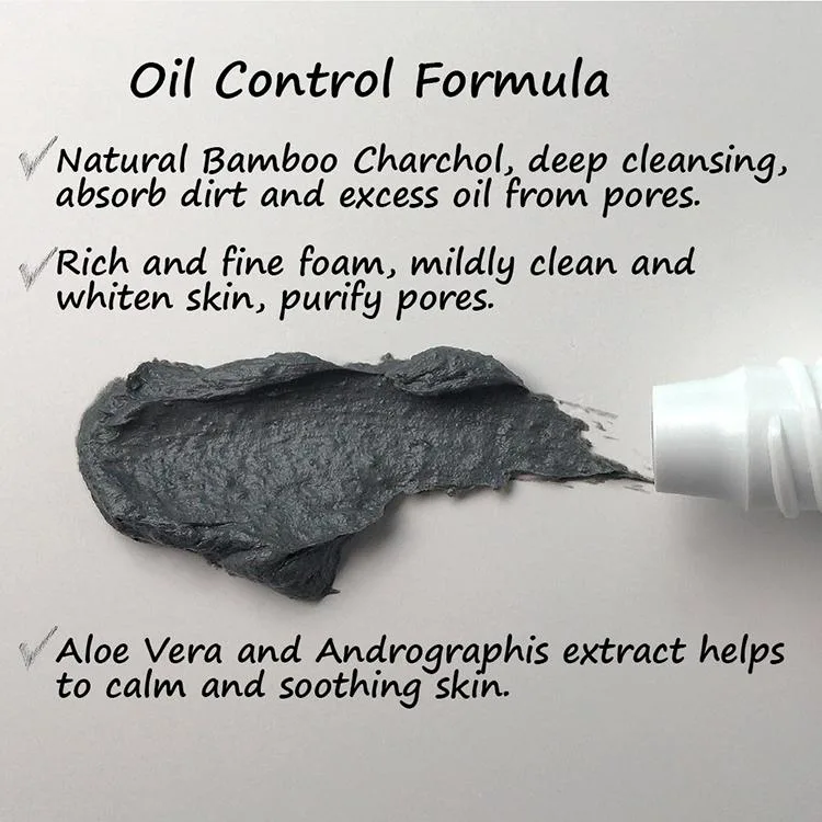 OEM/ODM Bamboo Charcoal Moisturizing Brightening Smoothing Oil Control Mud Facial Cleanser