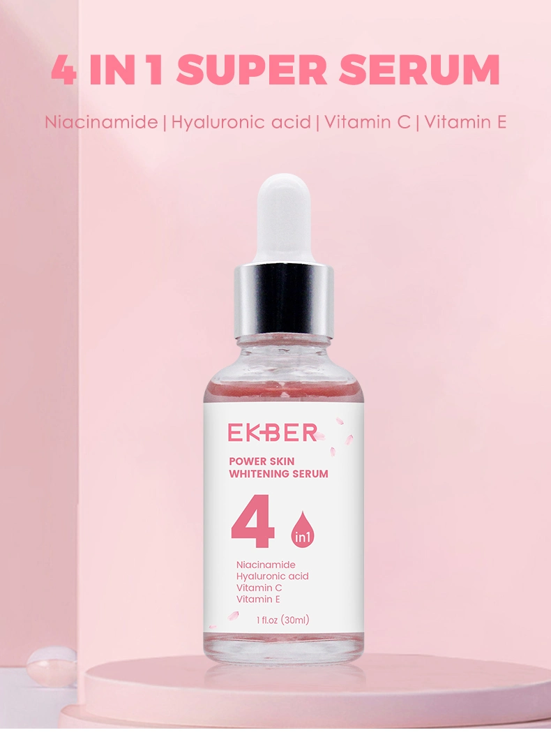 Ekber 4 in 1 Serum Custom Packing Wholesale Skin Whitening Anti Wrinkle Reducer Formula Vc Vitamin C Serum for Face