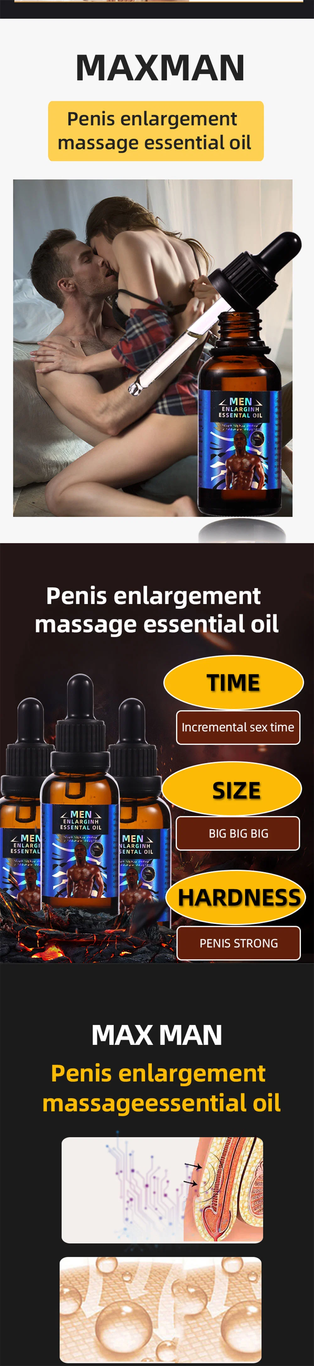 OEM Herbal Men&prime;s Big Long Size Essential Penis Enlargement Lubricant Sex Oil Enlargement Cream