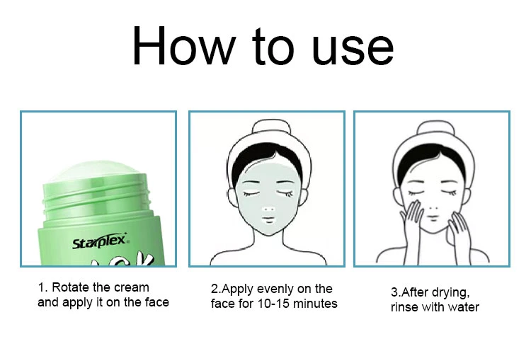 Private Label Natural Organic Anti Aging Acne Treatment Green Tea Turmeric Facial Mud Mask Face Clay Mask Stick