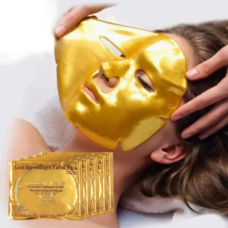 Skin Care Face Whitening Anti-Wrinkle Moisturizing Beauty SPA 24K Gold Hydro Collagen Facial Sheet Mask