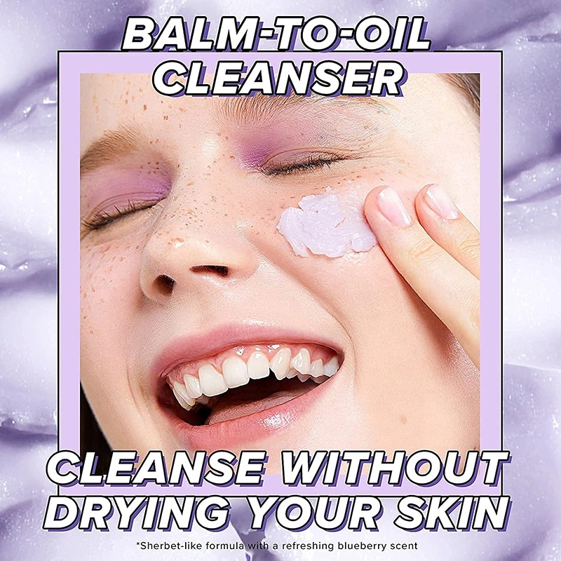 Berry Melting Combination Skin Type Organic Cleansing Balm with Jojoba Oil Vegan Skincare Makeup Remover Cleansing Balm