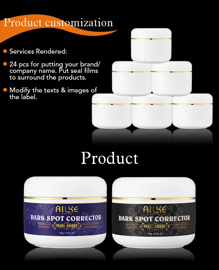 Private Label Ailke Apha Arbutin 4% Pearl Bright 7 Days Dark Spot Corrector Face Stronger Skin Whitening Cream