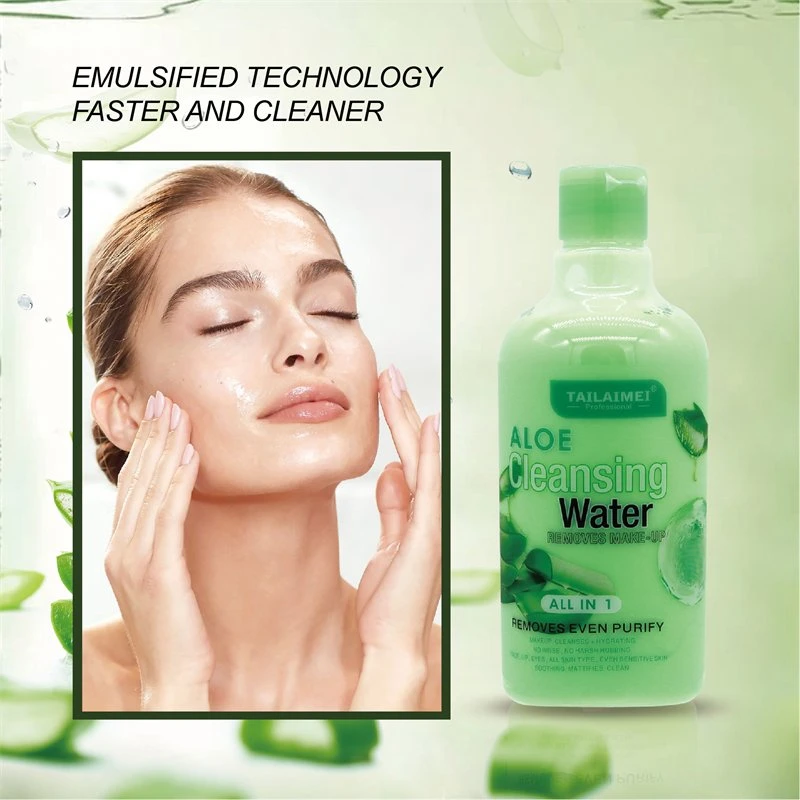 Tailaimei Custom Manufacturer 2 in 1 Aloe Makeup Removing Water Cleansing Oil Make up Remover Hydrating Makeup Remover for Face