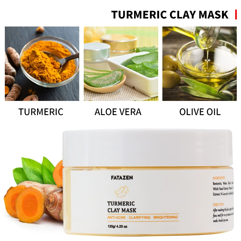 Organic Vitaminc Turmeric Lightens Dark Spots Moisturizing Anti-Aging Facial Mud Mask