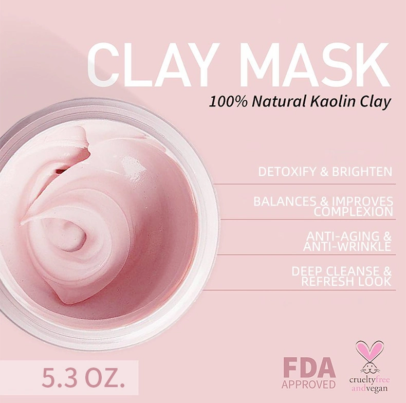 Private Label OEM Custom Deep Clean Rose Face Mud Mask Black Head Remover Collagen Mud Disposable Facial Clay Mask