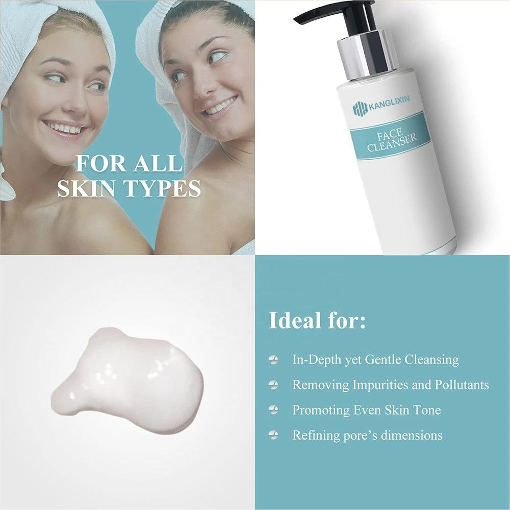 Private Label Vegan Skincare Foam Moisturizing Makeup Remover Facial Cleanser Anti Aging Acne Serum Moisturizing Whitening for Oil Skin